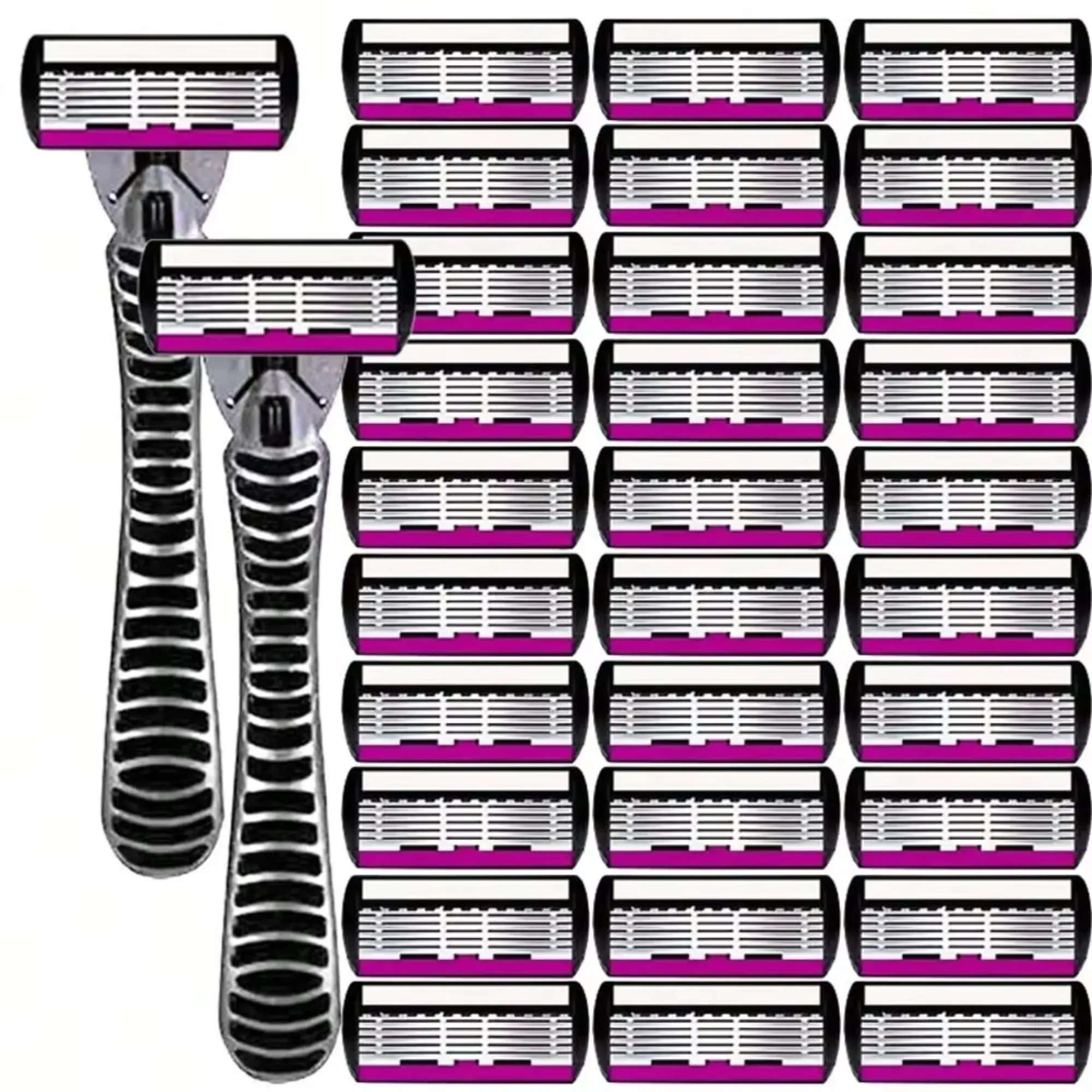 12Layer Manual Shaving Razor, Suitable For Men & Women, Provides Smooth Shaving Experience With Anti-Slip Strip