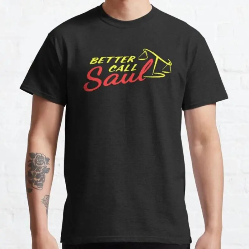 Men's Better Call Saul Graphic Short-Sleeve Tee - Hamlin Hamlin & McGill Goodman Legal Drama, Round Neck Soft Cotton Breathable Casual Streetwear Top, 72yaoi271-Black, for Men's Fitness, None Feature