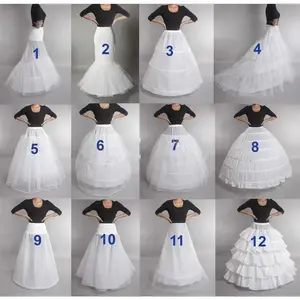 6 Rings Puffy Petticoat For Wedding Dress Ball Gown Mermaid A-Line Dresses Elastic Band Adjustable Waist Crinoline Underskirt