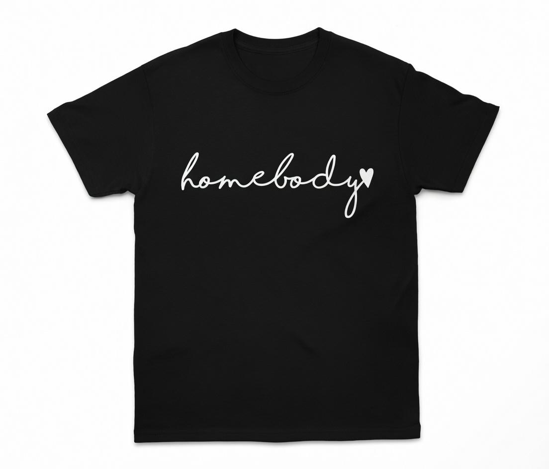 Homebody Shirt - Cute Trendy Women's Graphic T-Shirt - Introvert Oversized Tee, Cozy Gift for Her, Ultra-Soft Premium Drape Fabric, Classic Unisex Fit