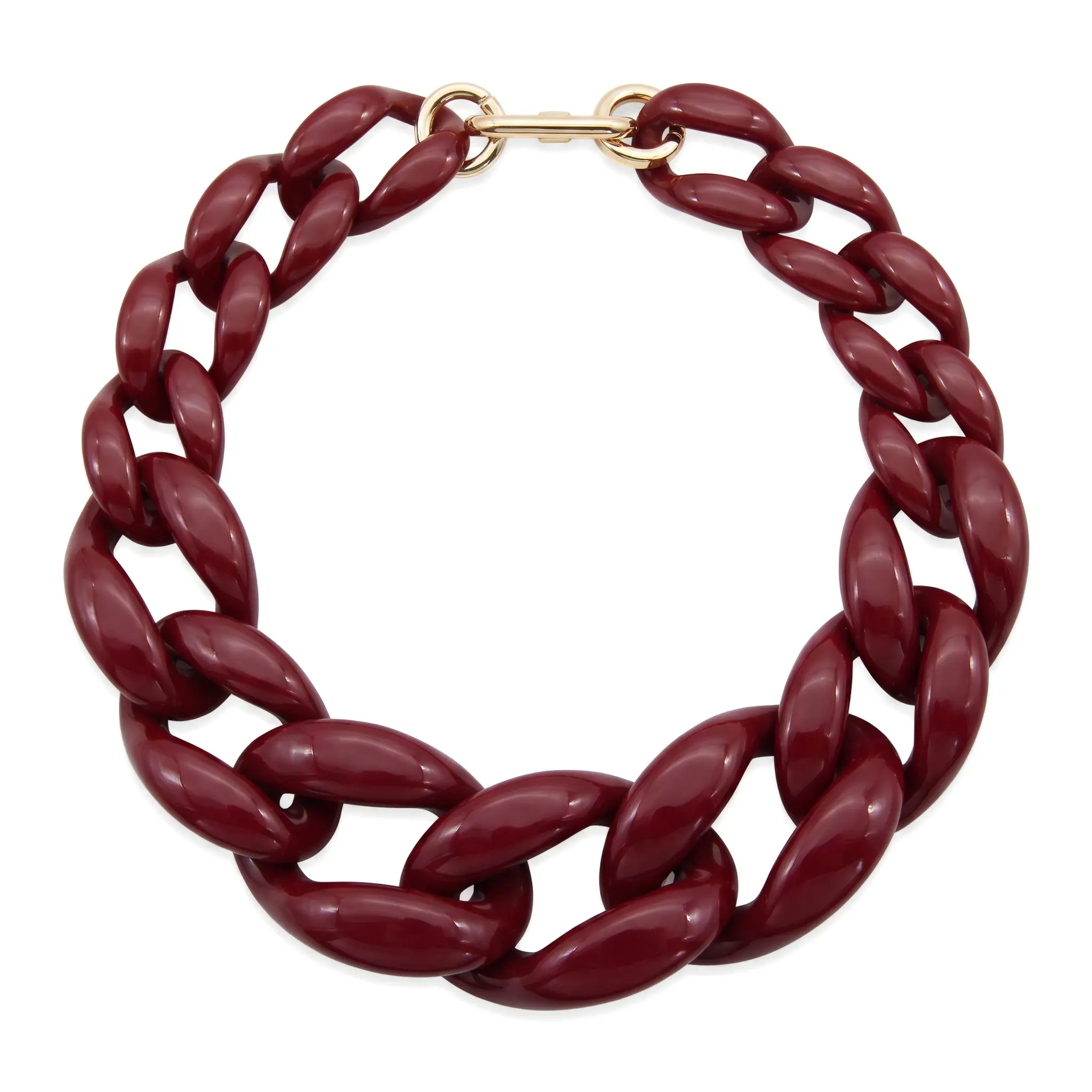 Chunky Acrylic Chain Necklace - Bold, Stylish, Large Geometric Shape Acrylic Resin Statement Jewelry with Adjustable Length, Retro Look for Everyday Wear, Chunky Chains, Large Pendants, Secure Clasp, Unisex, Bold Statement