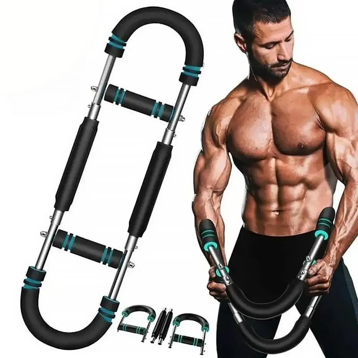 Power Twister Bar with Adjustable Resistance – Arm Chest Shoulder Builder, Home Gym Strength Training Gear for Family Fitness, Mother’s Day Gift for Her