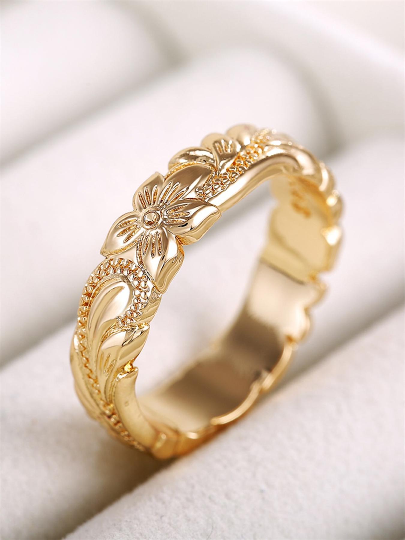 Elegant Flower Design Ring for Women, Fashion Jewelry for Party, Daily Clothing Decor, Elegant Everyday Ring, Trendy & Exquisite Wedding Engagement Anniversary Party Jewelry Gifts, Jewelry Accessories