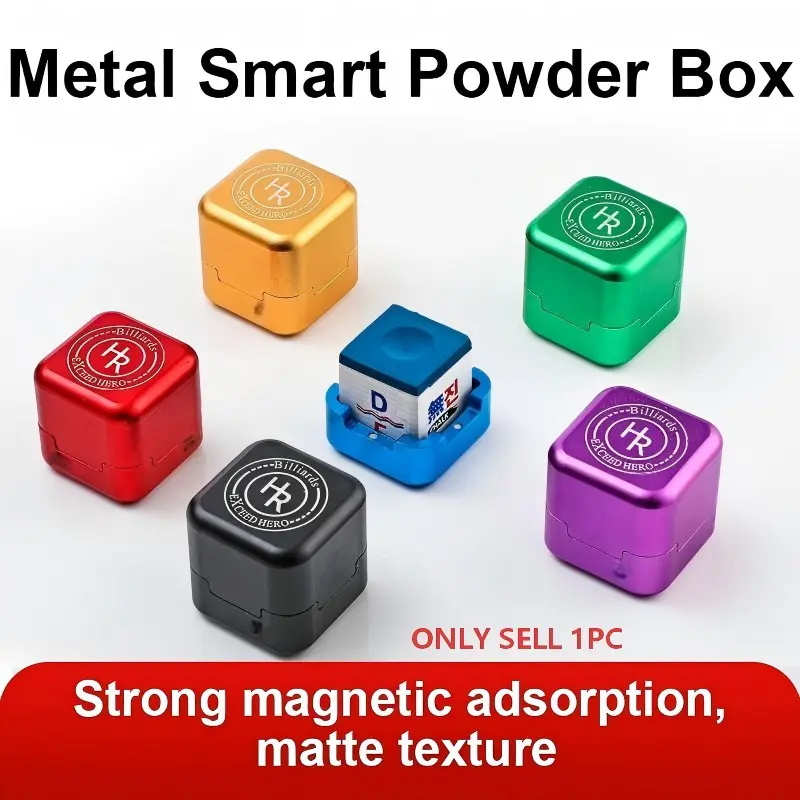 Billiard Chalk Holder Box, Aluminum Alloy Material, Magnetic Billiard Chalk Case, Easy to Use, Essential for Pool Lovers