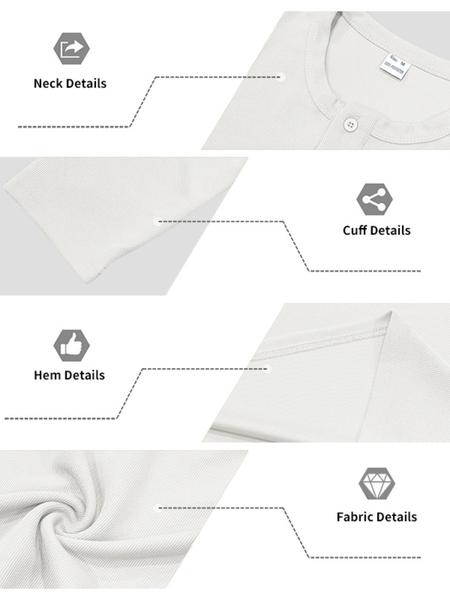 Men's Long Sleeve Henley Shirt, Casual Fashion Fitted Knit Top, Comfortable Soft Fabric, Spring & Fall Wear, Bestseller Style