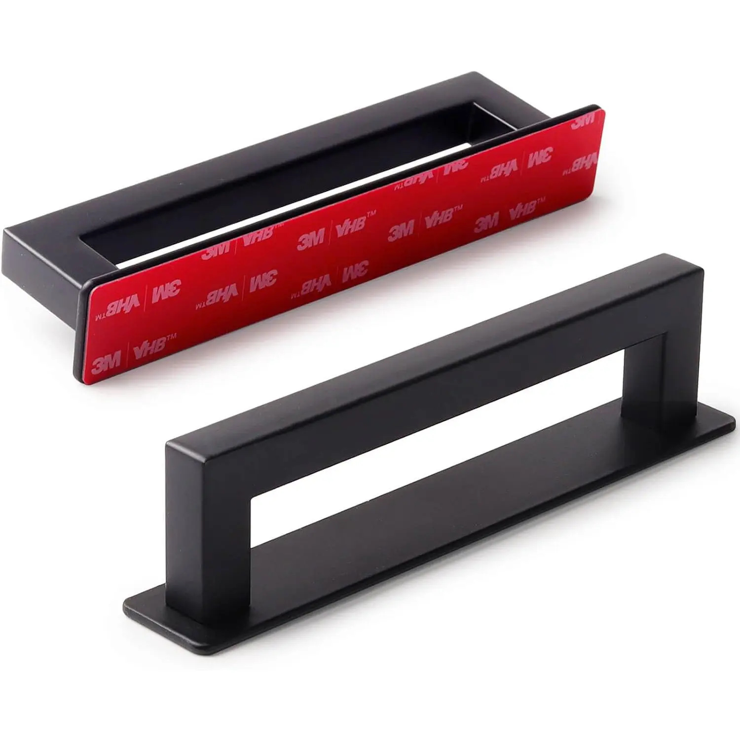 Adhesive Cabinet Handles Stick  Handle Self Stick Sliding Shower Door Handle 6" Black 1-Pack