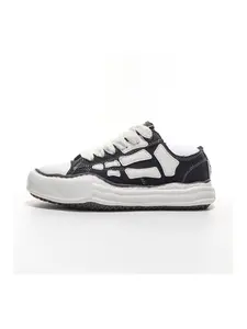 Unisex Bone Pattern Dissolving Shoes, Thick Sole Canvas Sneakers, 2026 New Trendy Versatile Casual Board Shoes
