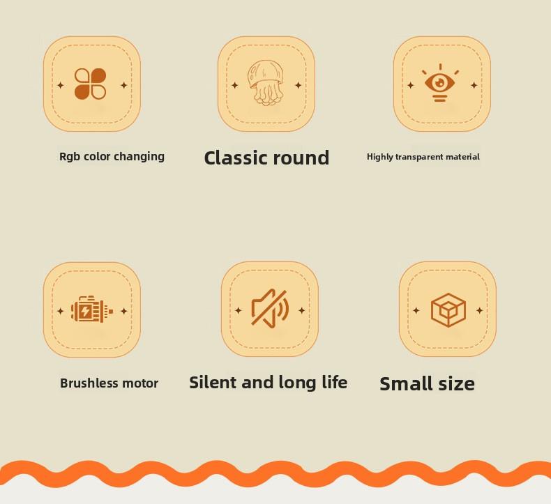 Aquarium Light Jellyfish Small Fish Volcano 3 Options RGB LED Remote Control Fish Tank Decorator Night Light Aquarium Decoration Pet Gift