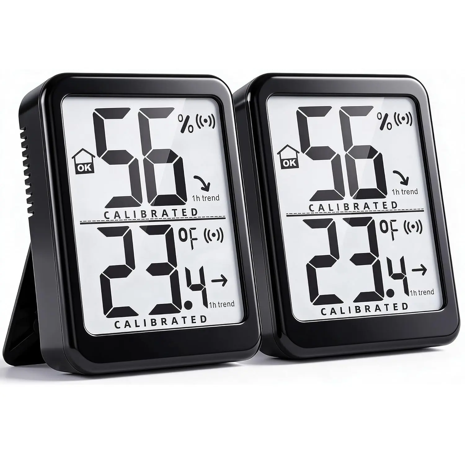 2-Pack Digital Room Thermometer Hygrometer with 2-Pack Digital Room Thermometer Hygrometer with