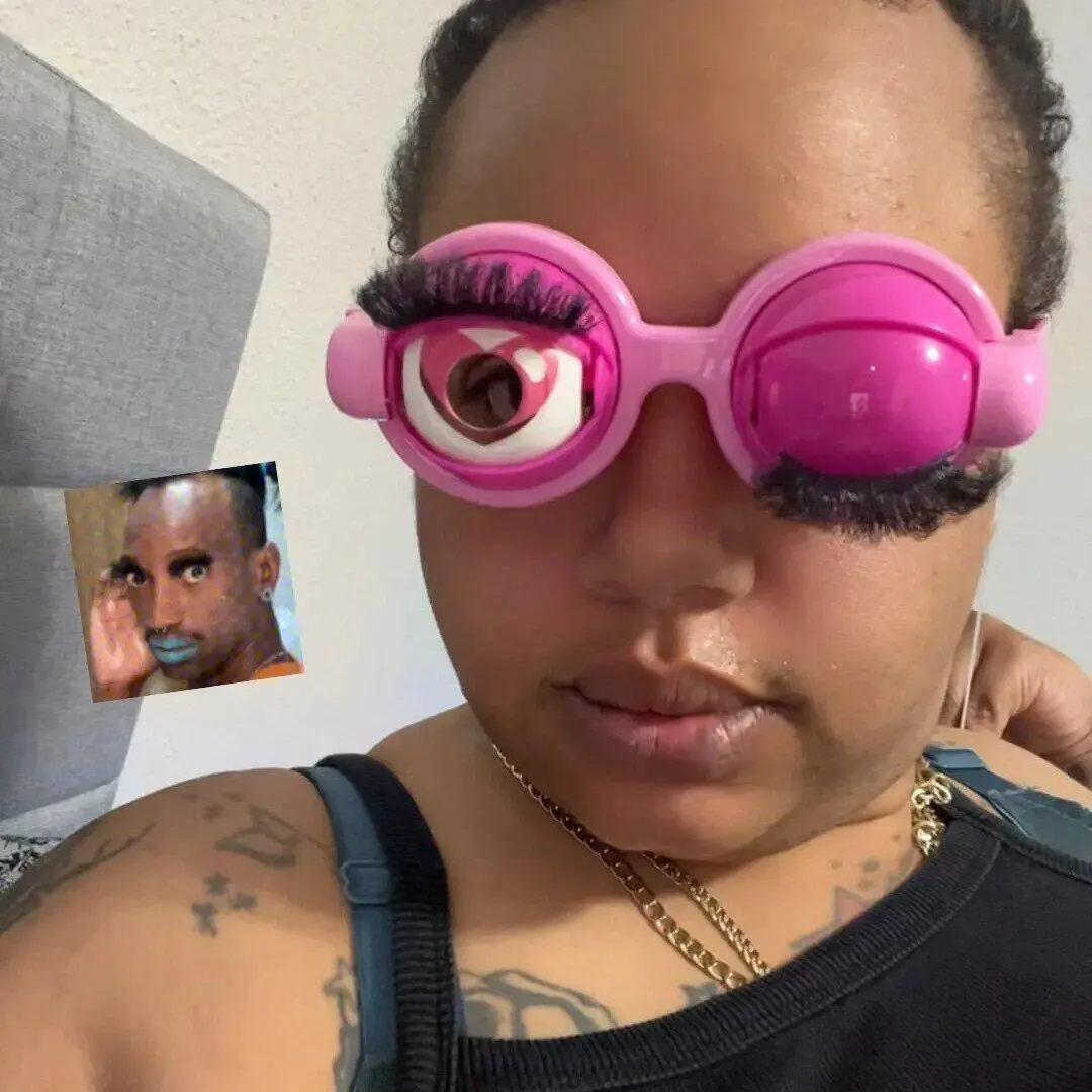 Funny Blinking Heart Glasses Frame, Large Eyes Photo Props, Mobile Phone Accessories, Novelty Eyewear for Fun Photoshoots