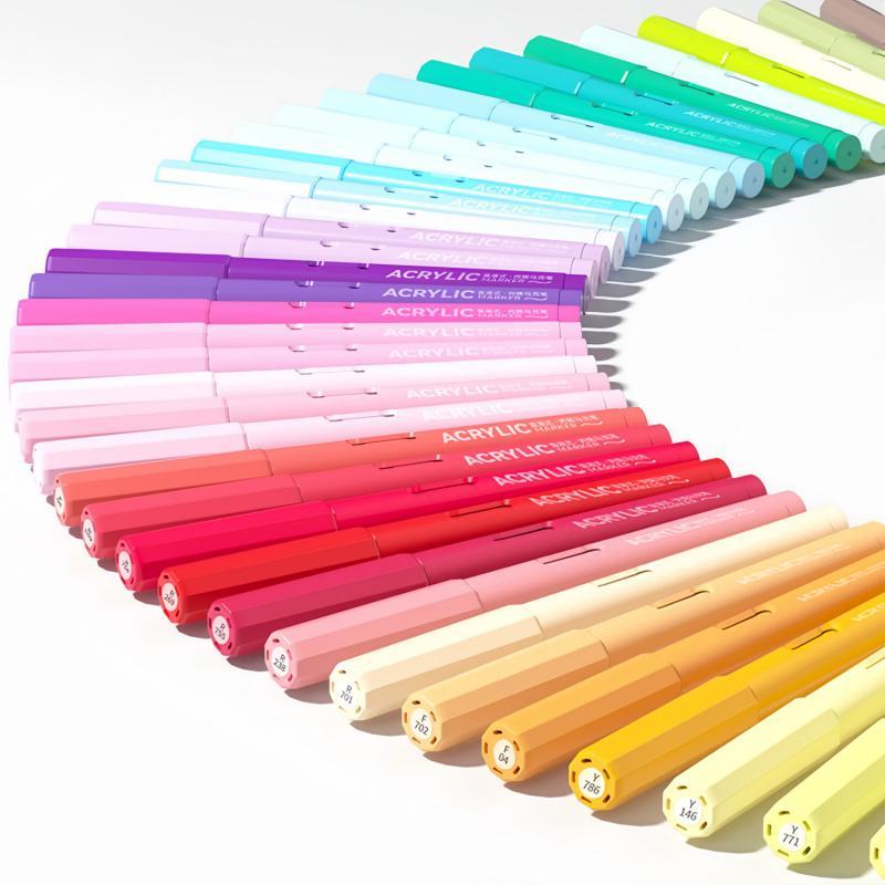 Acrylic Paint Marker Set, 24/36/48/60/84 Colors Non-toxic Acrylic Pens with Portable Storage Bag, Art Supplies for Home School Students, Art Drawing Supplies