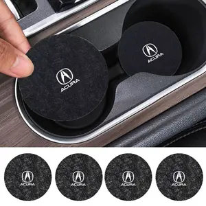 Polyester Felt Car Cup Holder Mat, Non-Slip Absorbent Scratch-Resistant, Universal Fit for Acura Models, Car Interior Accessory