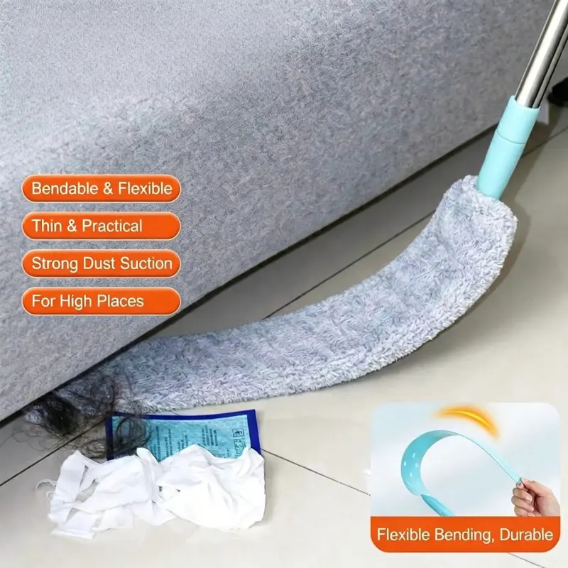 Replacement Gap Duster for Home Coner Place Durable Flexible Arbitrary Bending Microfiber Dust Brush for Under Furniture Bed Couch Fridge