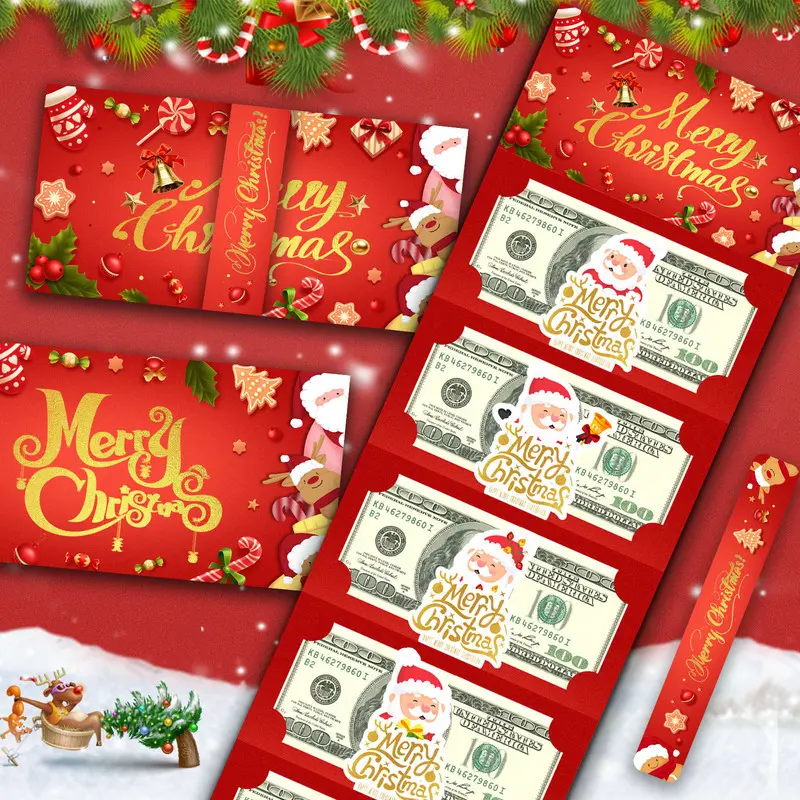 Christmas Money Gift Card Envelopes for Cash and Holiday Monetary Gifts, Party Gifts Money Holder, Card Cash Holders Xmas Party Supplies