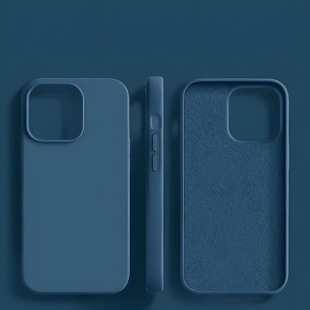 Minimalist Solid-Color Silicone Phone Case, 1 Count Shockproof Phone Protective Cover, Phone Accessory Compatible with iPhone 11/13/14/15/16/17 Pro Max Series, Shockproof Casing