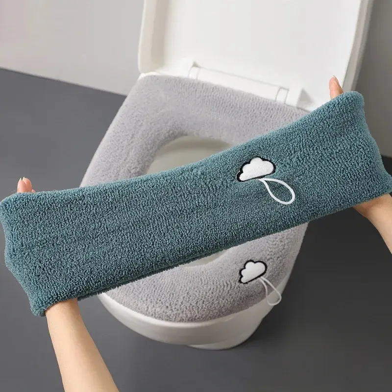 Toilet Cushion Household Winter Thickened Plush Toilet Cover All Seasons Universal Plush Toilet Cover # 3079