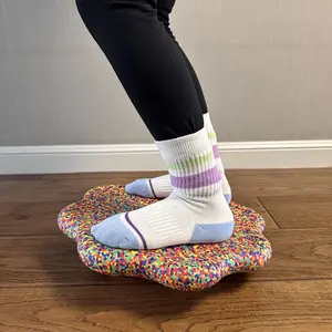 Multicolor Flower Epp Balance Board, Unique Design for Foot Sensory Stimulation, Home & School Fitness, Fun Interactive Game Props