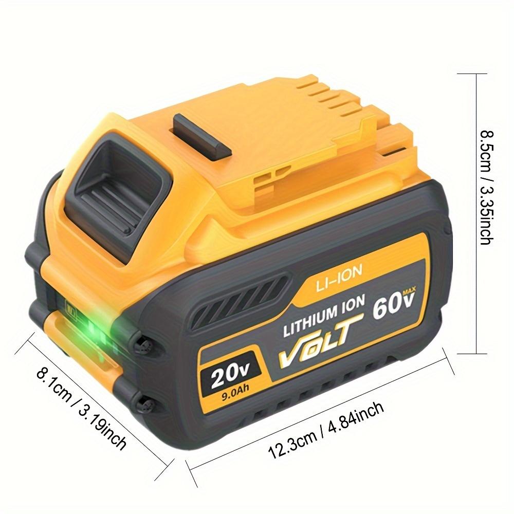 9000mAh For DEWALT FLEXVOLT 20V/60V MAX Lithium Ion Battery 9.0Ah DCB609 DCB606 DCB612 Compatible With DCB208 Fit 20V/60V MAX Cordless Power Tools