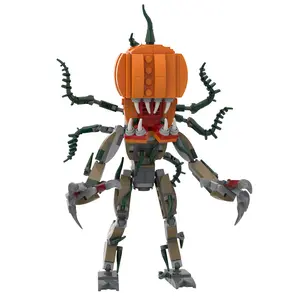 Big Pumpkin Monster Creative Building Blocks Horror Movies TV Series Games Mutated Plant Character Assembly Bricks Toy Birthday Gift for Fans of Storytelling Suitable Holiday Gift for Family And Friends