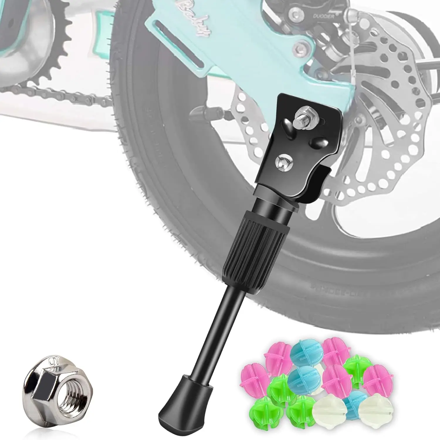 Kickstand for  ,   Kickstand for 12/14/16/18/20 Inch Wheel 's  Single-Side Kick Stand Rear Mount Bikes Support Racks for Girls and Boys , Non-adjustable