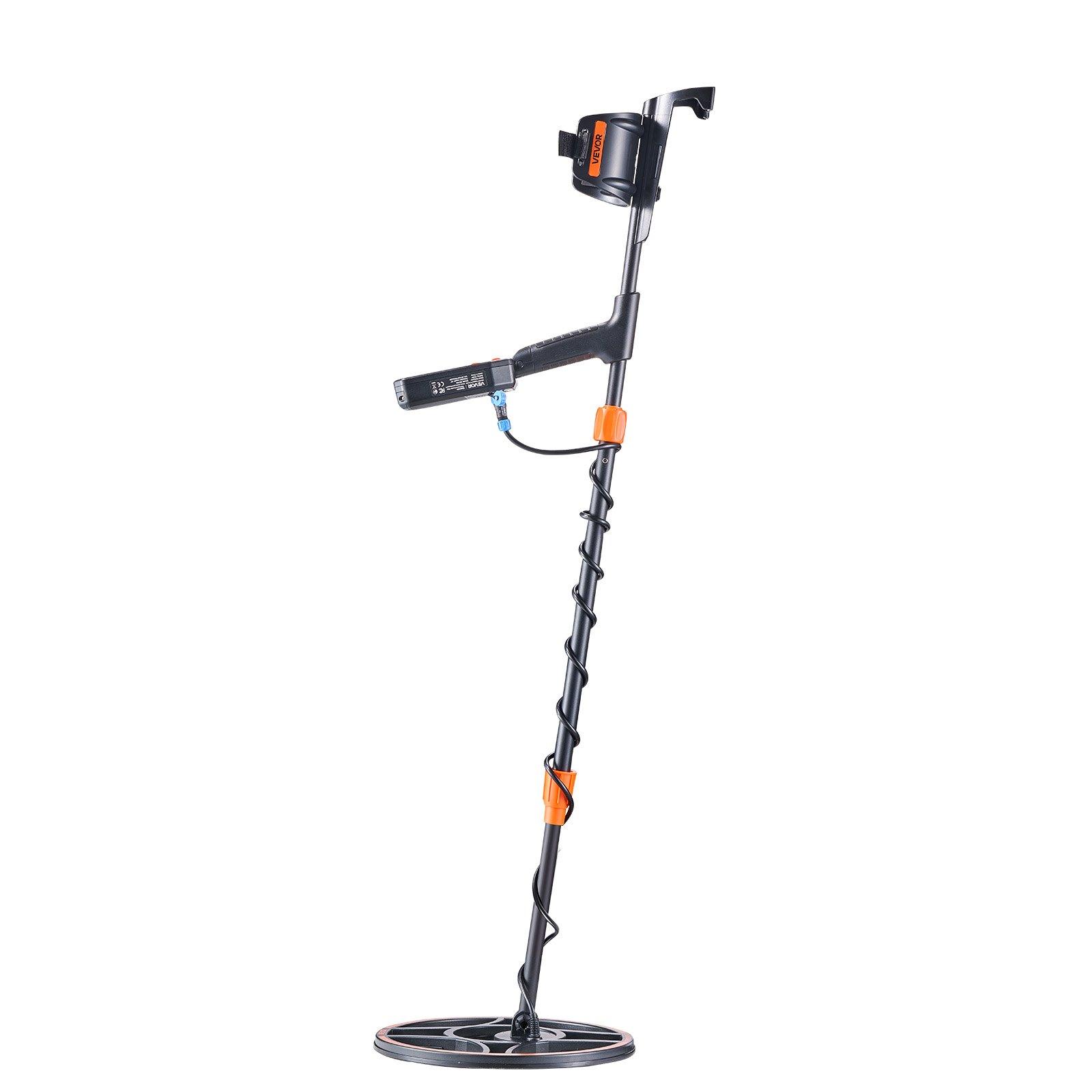 VEVOR Waterproof Metal Detector, 12", Professional High Accuracy Gold Detector for Adults, with Display, Wireless Headphones, 7 Modes, Adjustable Length, for Detecting Gold Treasure Hunting, IP68