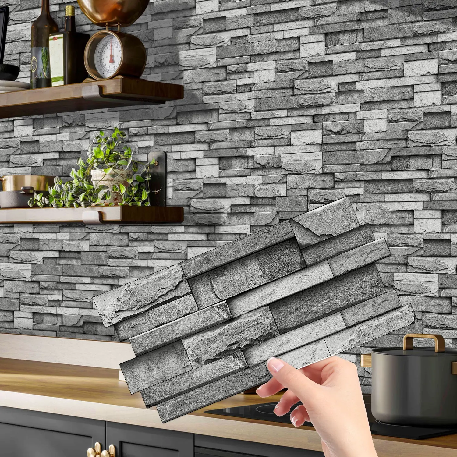 Simulation Marble Splicing Models tile Wall Stickers, Bathroom Peel And Stick Wallpaper, Kitchen self-adhesive Waterproof Wallpaper, Wall Decoration, Decorative Wallpaper, Sticky Wallpaper Peel And Stick