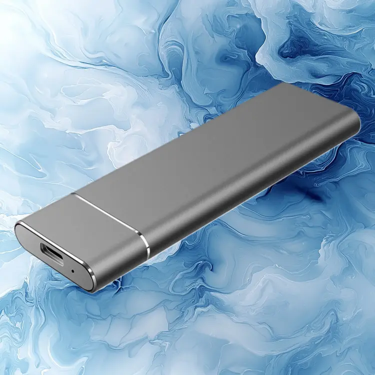 Black Portable High Speed External Solid State Drive Type-C 3.1 Interface Digital Storage For Computer Space Expansion