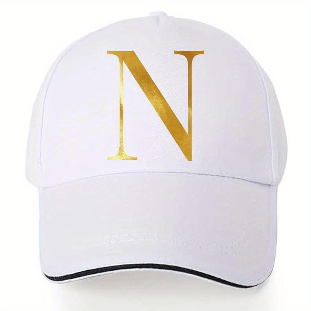 [Lightweight Baseball Cap] Lightweight Baseball Cap |   Adjustable Shoulder Strap, Breathable And Quick Drying - Customizable Golden Letter Design, Suitable for Outdoor Sports And Travel