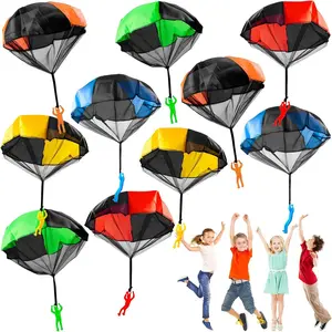 10 Pack Parachute Toy for Kids, Tangle Free Figures Parachute, Throwing Flying Toys Parachute for Boys Girls Indoor & Outdoor, Gift, Party Favors (5 Colors)fidget toys
