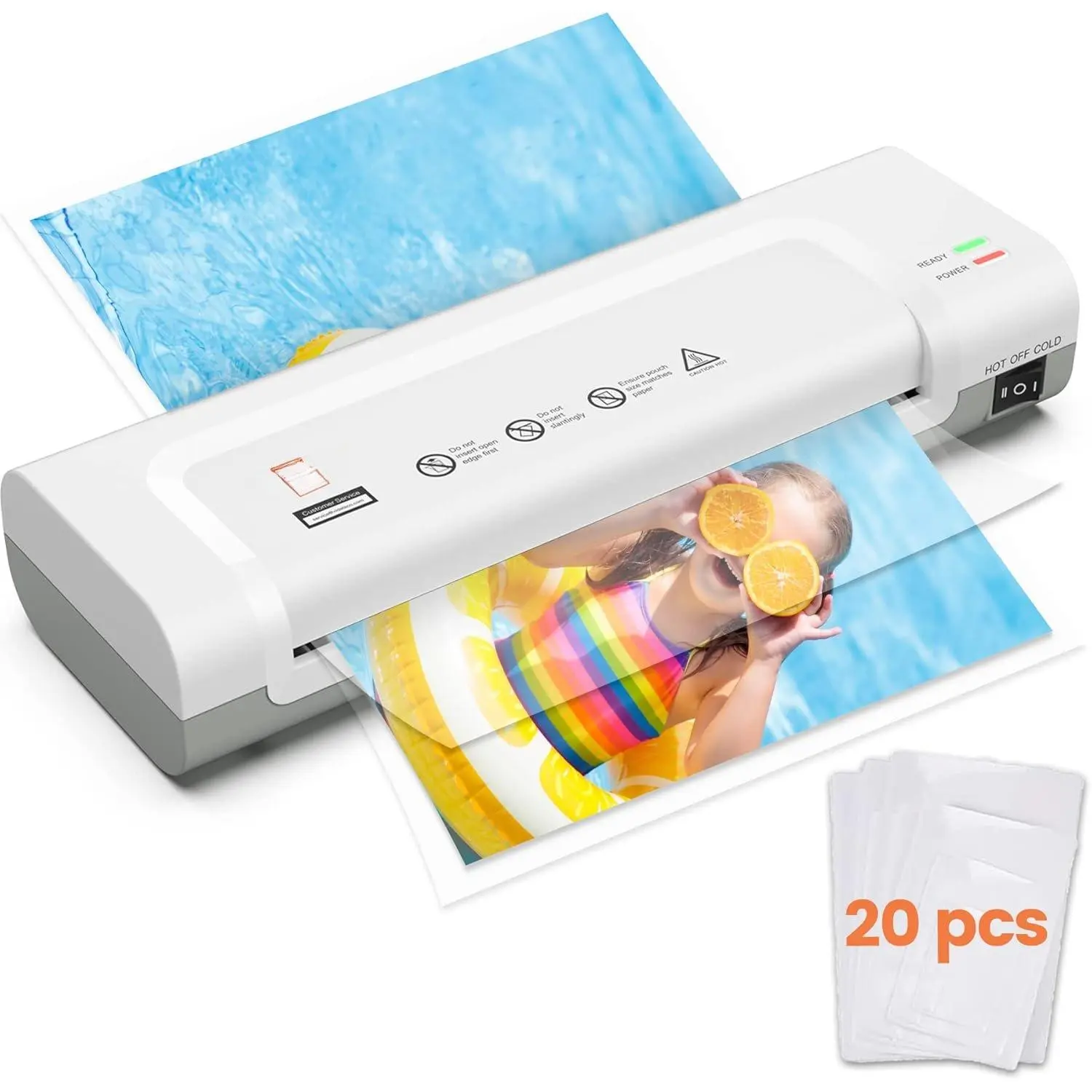 9-inch Laminator Machine with 20 Laminating Sheets, Laminating Machine 8.5 x11 with 2-Min  Preheat, Small Personal Laminator for Teachers, Office, School, Grey White