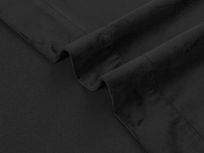 Blcak Velvet Curtains for Living Room - 96 Inches Long Thermal Insualted Room Darkening Window Blackout Drapes for Bedroom/Movie/Background, Set of 2 Panels with Tiebacks, 52 x 96 inches