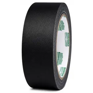 BookGuard Black Bookbinding Tape, 1-1/2 Inch x 15 Yards, 13 Mil Vinyl-Coated Cotton Cloth Book Repair Tape for Book Spine Repair, Library Books, School Books, Hymnals and Bibles