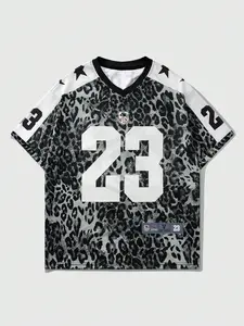 2026 Trending Japanese Dragon & Sakura Print Basketball Jersey - Aesthetic Oversized V-Neck Streetwear Graphic Tee with Number 23 & Stars - Retro Oriental Style Dark Grunge Top for Men Women - Urban Samurai Fashion Apparel