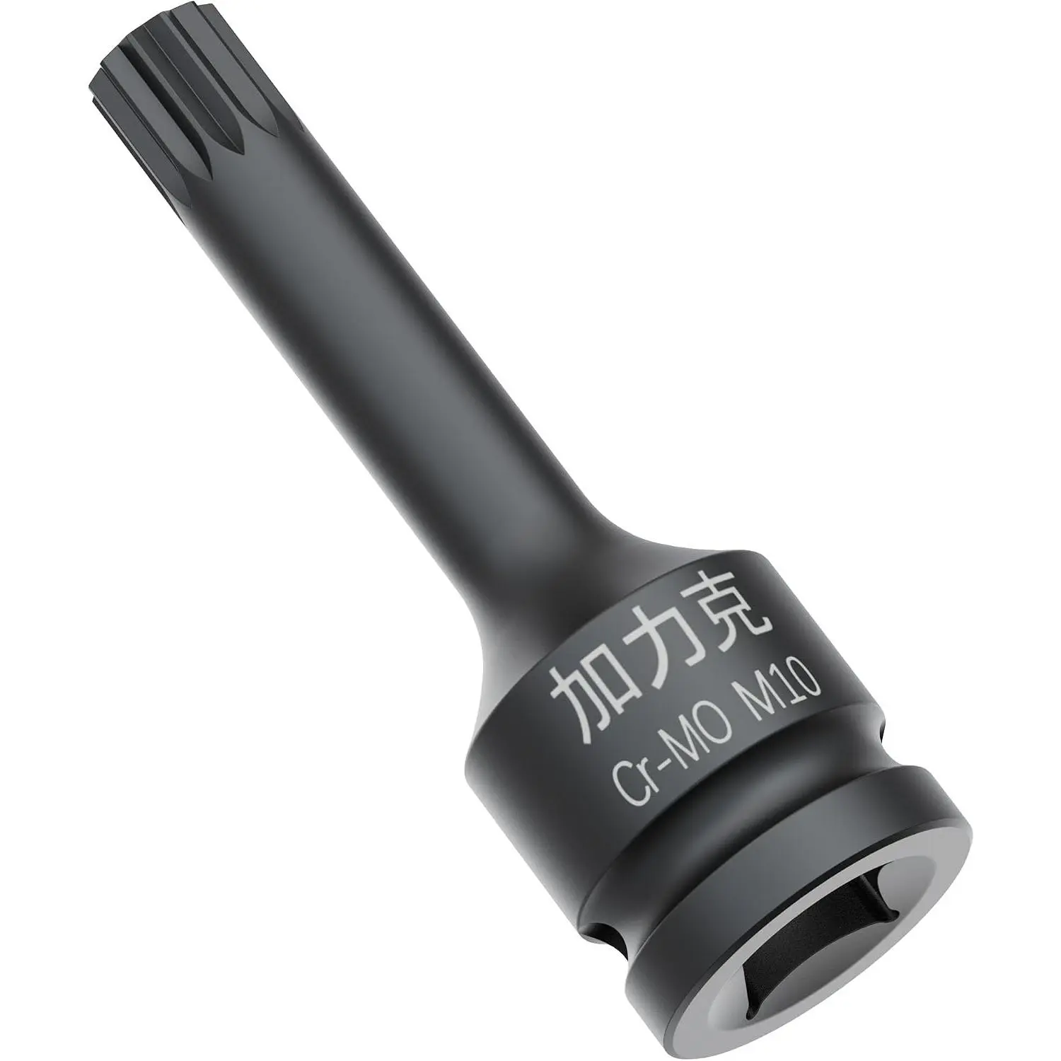 1/2" Drive M10(10mm)  XZN Triple Square Spline Bit Socket | Metric Lengthen  Socket Adapter, 3-Inch Length, CR-MO Steel, - Construction, Black
