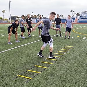 Speed and Agility Ladder - Training Equipment for Athletes - Improve Coordination, Footwork, and Quickness - Ideal for Soccer, Football, and Fitness Workouts