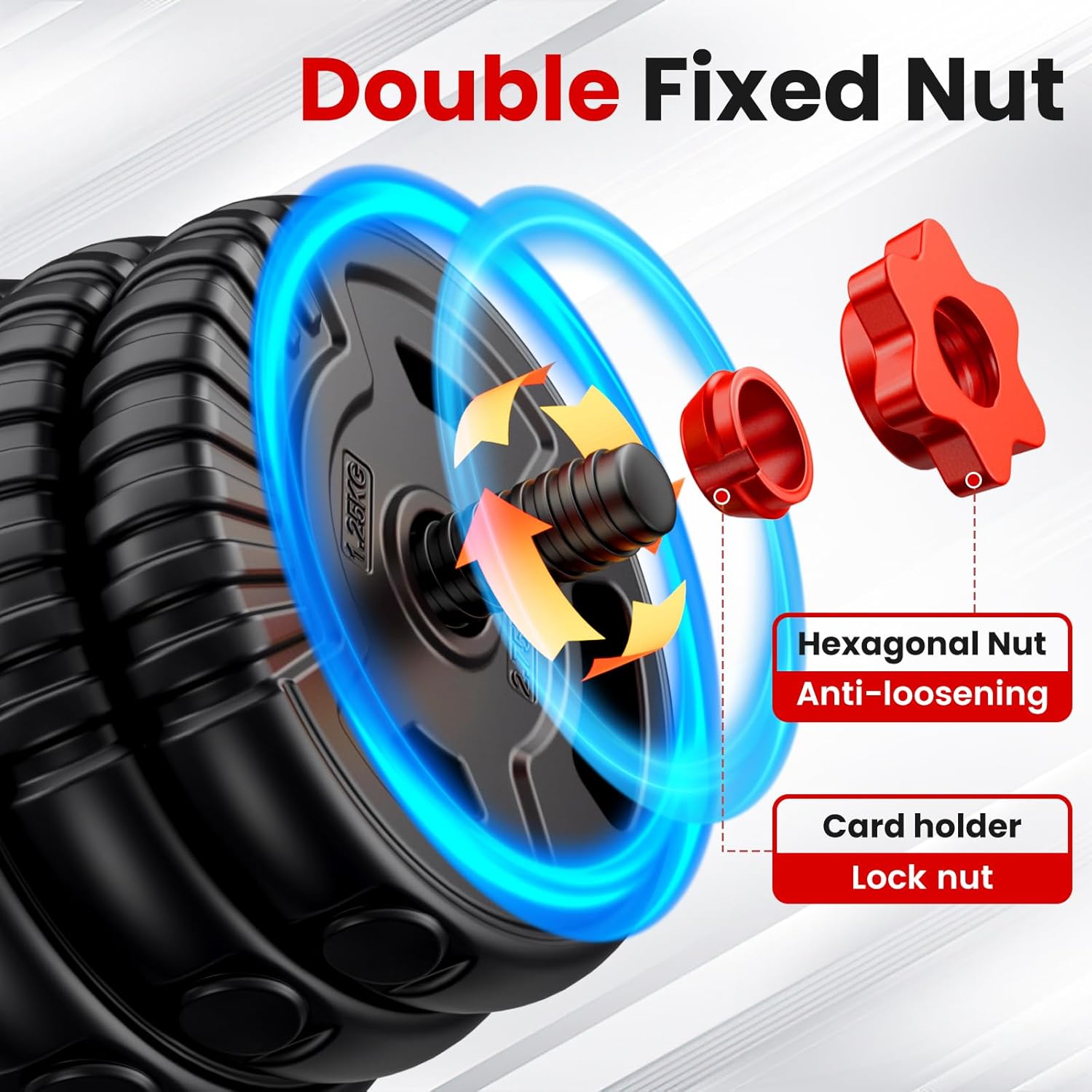 Adjustable Dumbbell Set, 22/33/45/70/90lbs Free Weight Set with Connector, 5-in-1 Dumbbell Set for Barbells, Kettlebells, Push up Stand, Weight Plate, Fitness Exercises for  Gym Suitable Men/Women