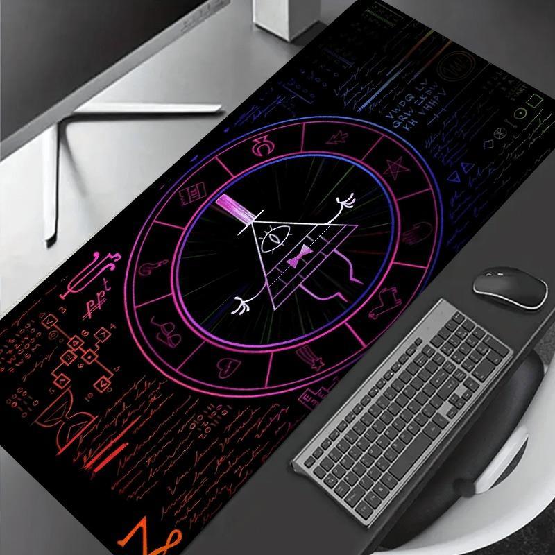 Mysterious Geometric Pattern Mouse Pad, Rectangle Gaming Mouse Pad, Office Desk Keyboard Mat for Home Office Desk