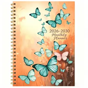 2026-2030 Monthly Planner/Calendar - January 2026 to December 2030, 5-Year Monthly Planner, Colorful Butterfly Themed Cover Design Notebook, Yearly Calendar Planning, Monthly Tabs, 60-Month Calendar, 5.5 x 8.3 Inches, Thick Paper, Elastic Cover, Durable D