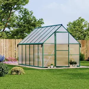 Heavy Duty 8x12 FT Polycarbonate Walk-In Greenhouse – Reinforced Aluminum Frame, Adjustable Roof Vent, Quick Setup, Ideal for Winter & All-Season Backyard Gardening