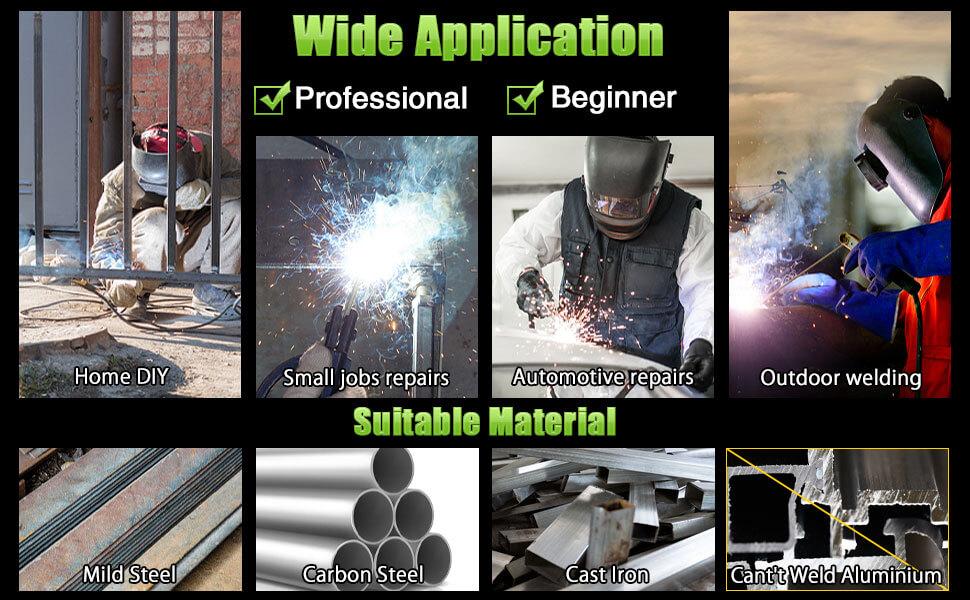 200Amp 20PCS Rods Stick Welder, Super MINI Portable Welding Machine, IGBT Inverter Welder Machine 110V with Hot Start Arc Force Anti-Stick, for 1/16"-1/8" Rod ARC Welder, 2 Chip Hammers (Red)