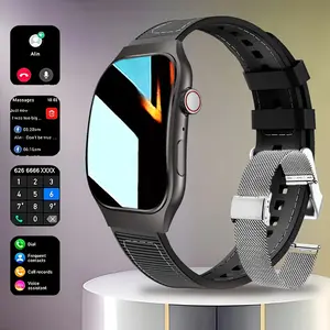 Hot New 2.01" Curved Screen Smart Watch for Men & Women, Wireless HD Call, Voice Assistant, Built-in Mini Games, 100+ Sports Modes, Full Touch Fitness Tracker with Magnetic Charging & Deployable Buckle, Compatible with Android & iPhone