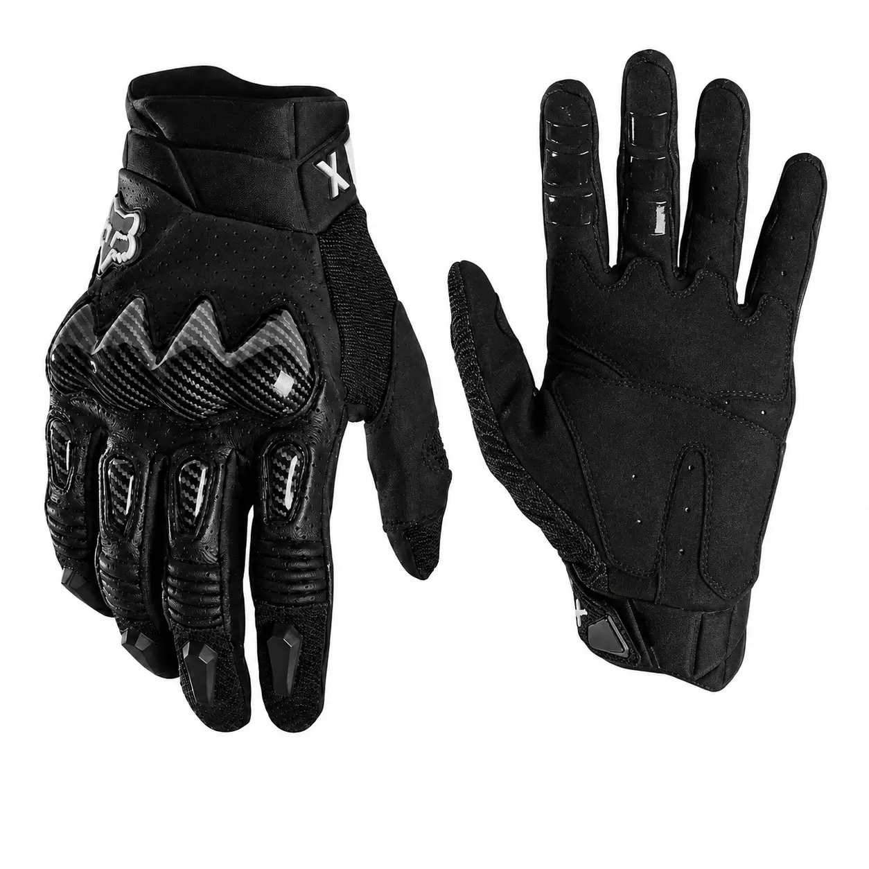 Full Finger Protective Motorcycle Gloves, Carbon Fiber Style Riding Gloves with Non-Slip Grip, Durable Outdoor Gloves for Motocross, Cycling, Skiing & Snow Sports