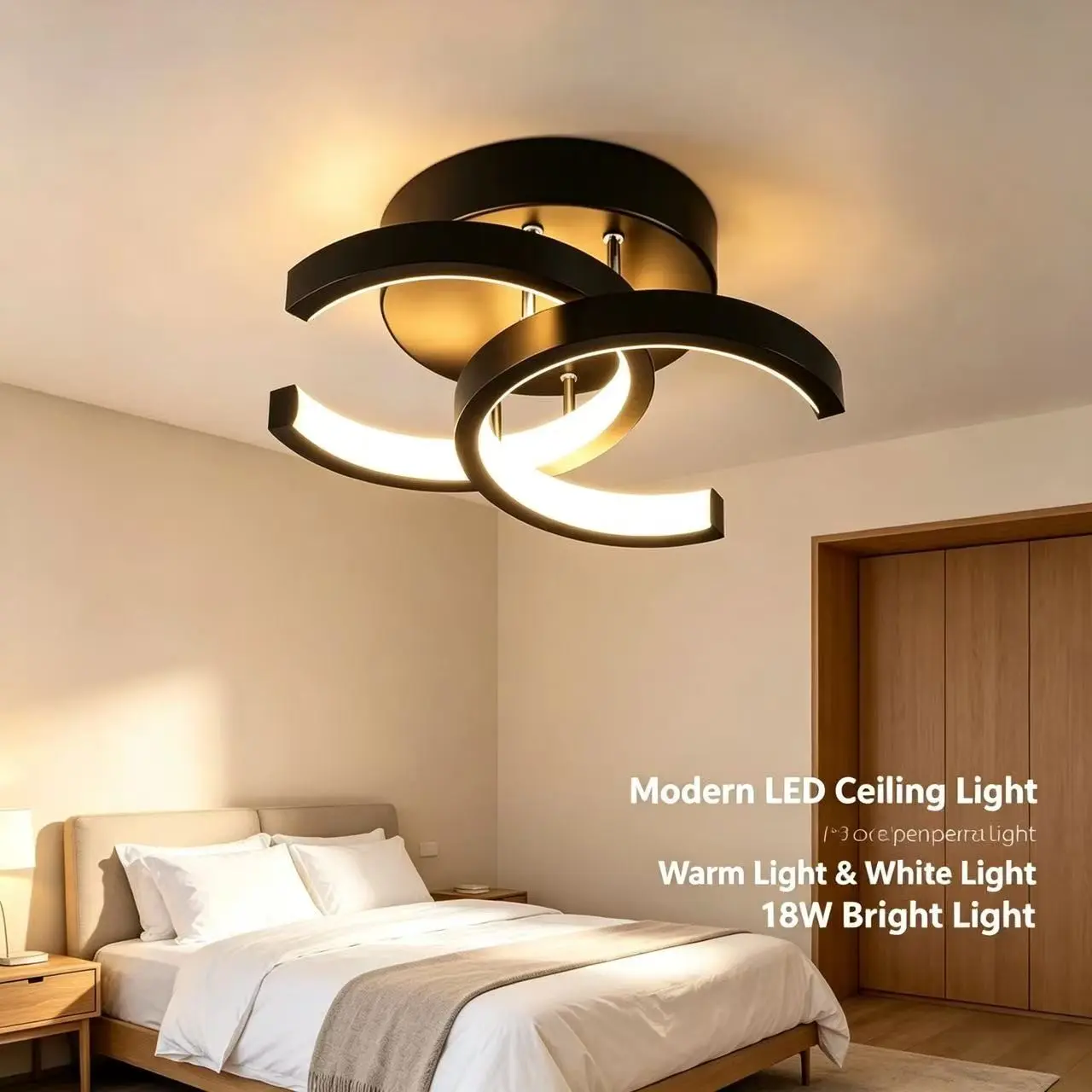 Modern LED Ceiling Light for Restaurant, Three-Color Pendant Light for Living Room, Spotlight, Essential Home Lighting Fixture