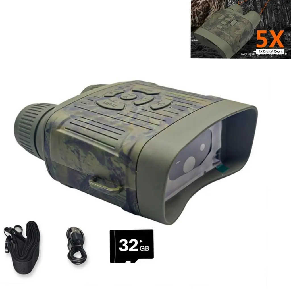 Night Vision Binoculars for Adults, 2.7k Video Night Vision, 3-Inch HD Screen, 10x Digital Zoom, 32GB TF Card, Outdoor Travel Camera