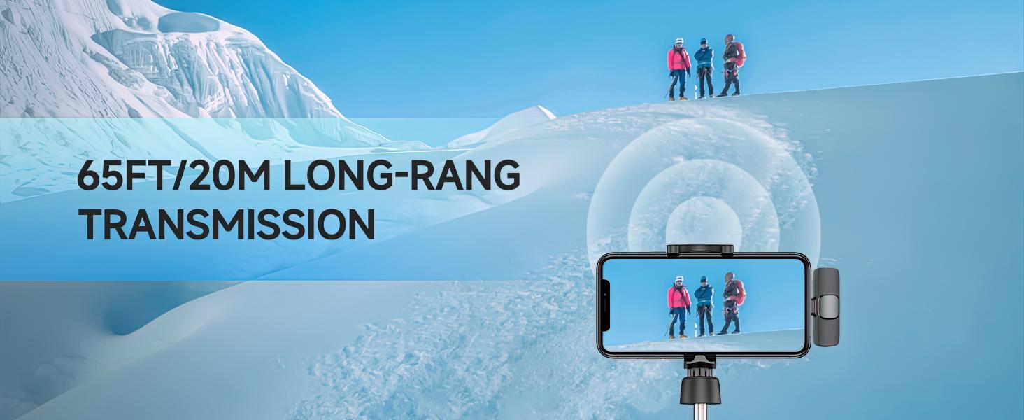 Professional Wireless Lavalier Microphone for iPhone 15(Above) and Android USB-C Device, Cordless Omnidirectional Clip Mic, Plug-Play Microphone for Interview Video Podcast Vlog YouTube wireless  microphone  iphone Pack phono lapel mini