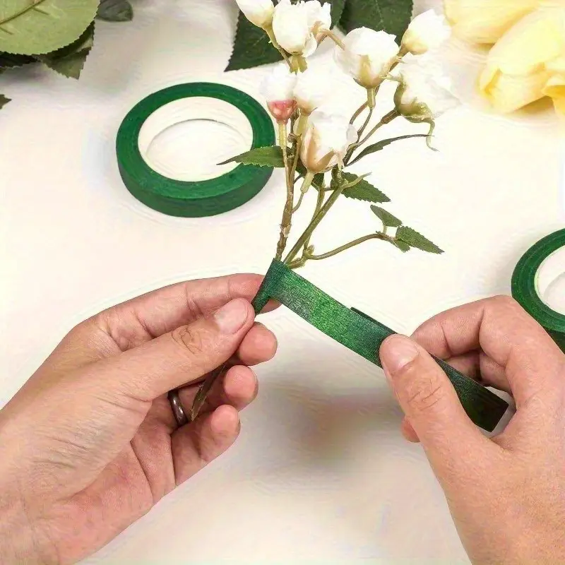 10 Rolls Self-Adhesive Floral Packaging Tape, 200cm Durable Nylon, Ideal for Bouquets, Wedding Decor, Floral Arrangements
