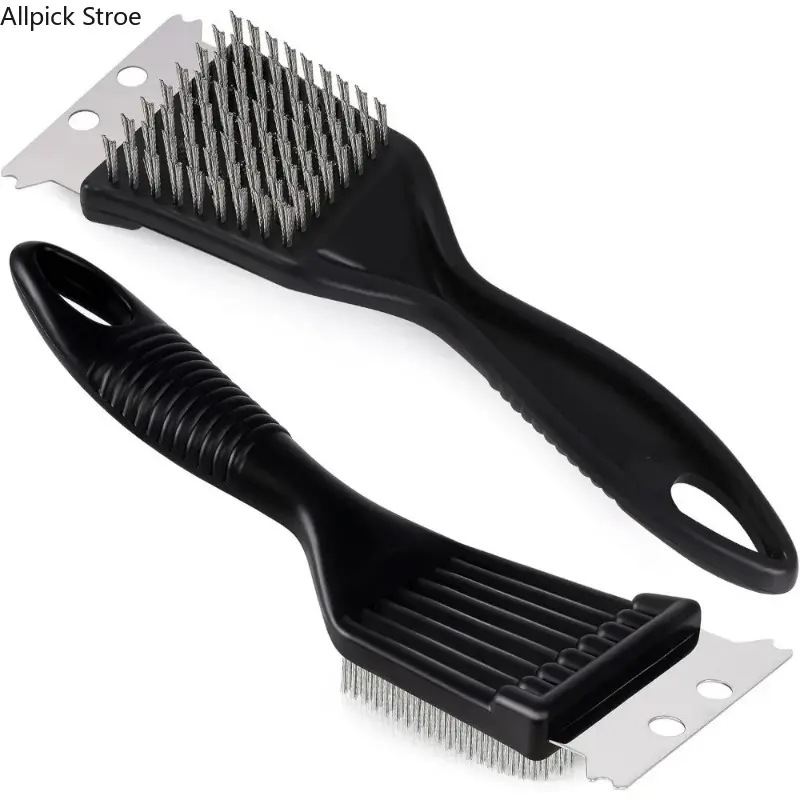 8-Inch Heavy Duty BBQ Grill Brush – Stainless Steel Wire Bristle Grill Cleaner for Outdoor Barbecue & Kitchen Grates