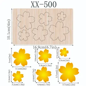 1 Piece Wooden Cutting Dies Mold for Most Cutters, Large-Leaved Ash Design, Model Xinghao XX500, Ideal for Crafting & DIY Projects