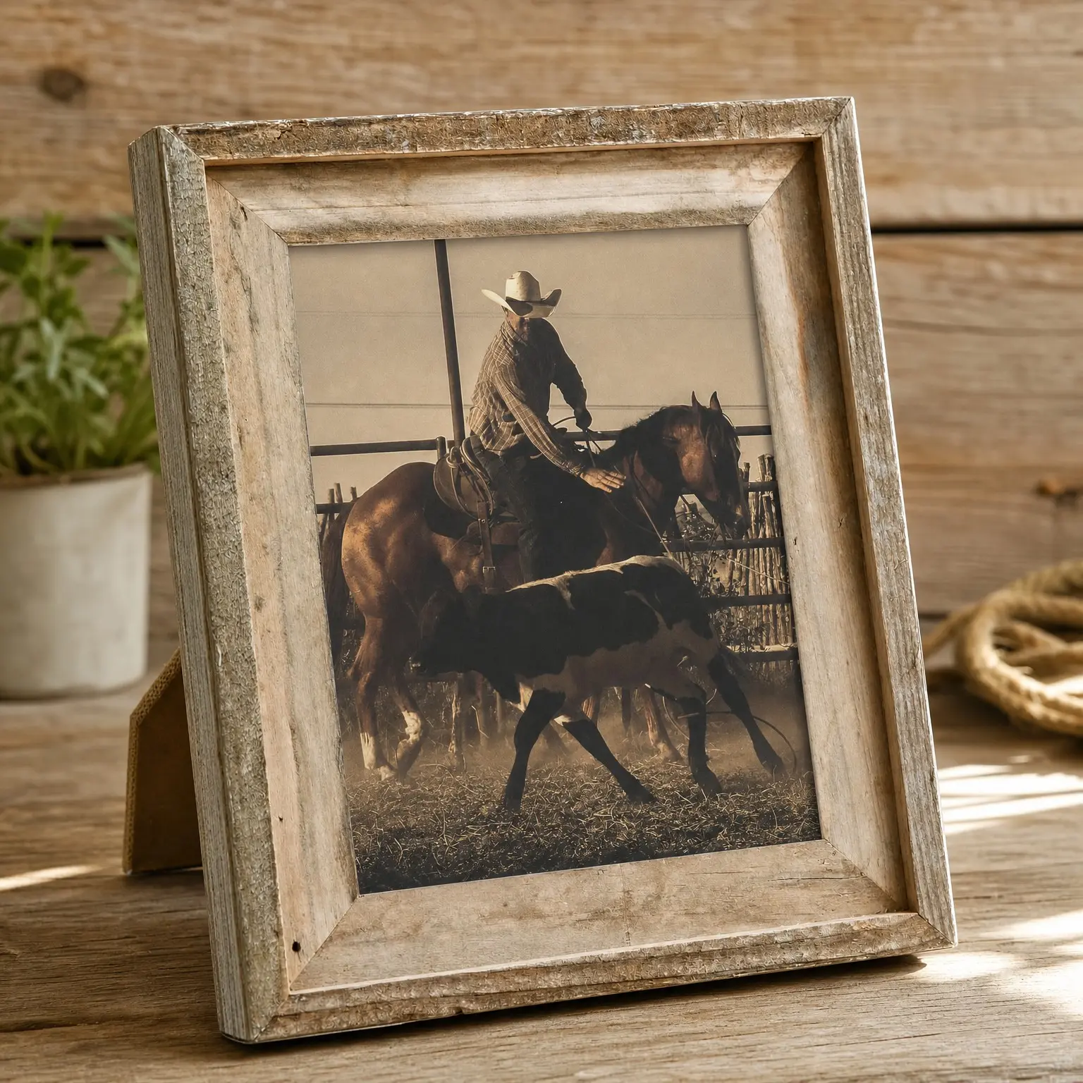 Rustic 8x10 Reclaimed Barnwood Picture Frame with Real Glass, Distressed Natural Wood Photo Frame for Wall and Tabletop Display, Farmhouse Country Home Office Cabin DécorGift