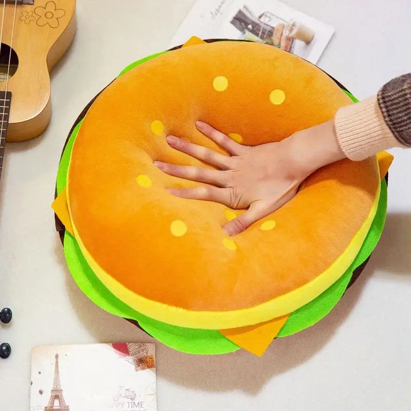 Simulation Hamburger Fries Children Girl Doll Hamburger Fries Plush Toy Pizza Snack Pillow Sofa Ornaments Toy